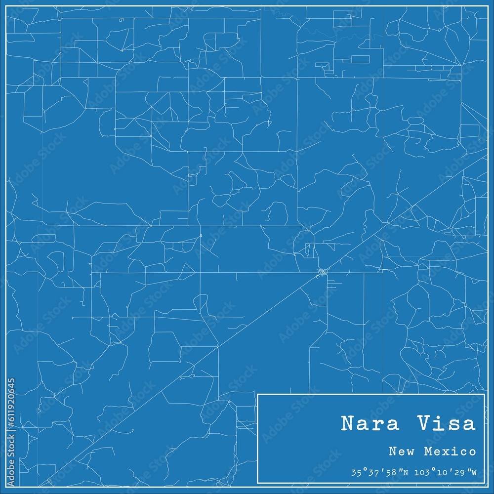 Blueprint US city map of Nara Visa, New Mexico. Blueprint US city map of Nara Visa, New Mexico.