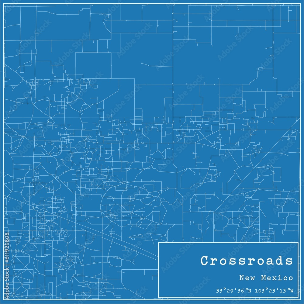 Blueprint US city map of Crossroads, New Mexico. Blueprint US city map of Crossroads, New Mexico.