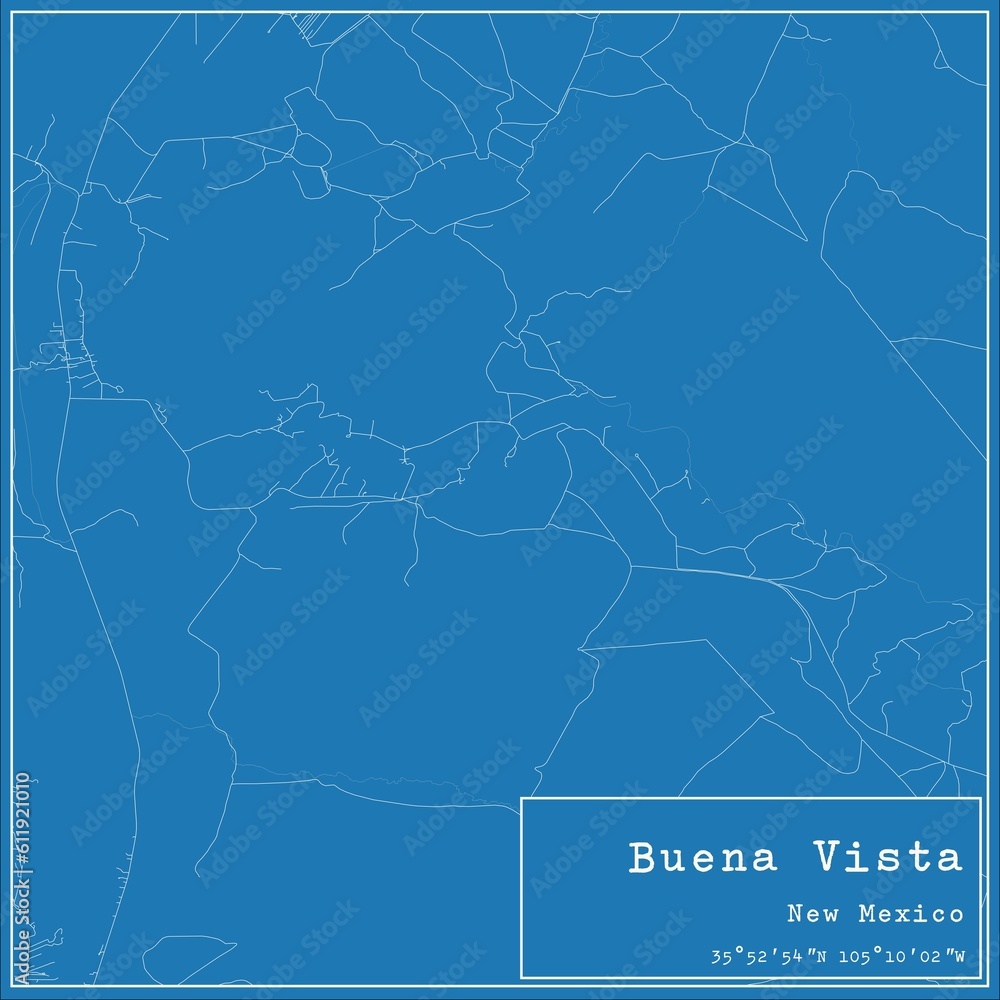 Blueprint US city map of Buena Vista, New Mexico. Blueprint US city map of Buena Vista, New Mexico.
