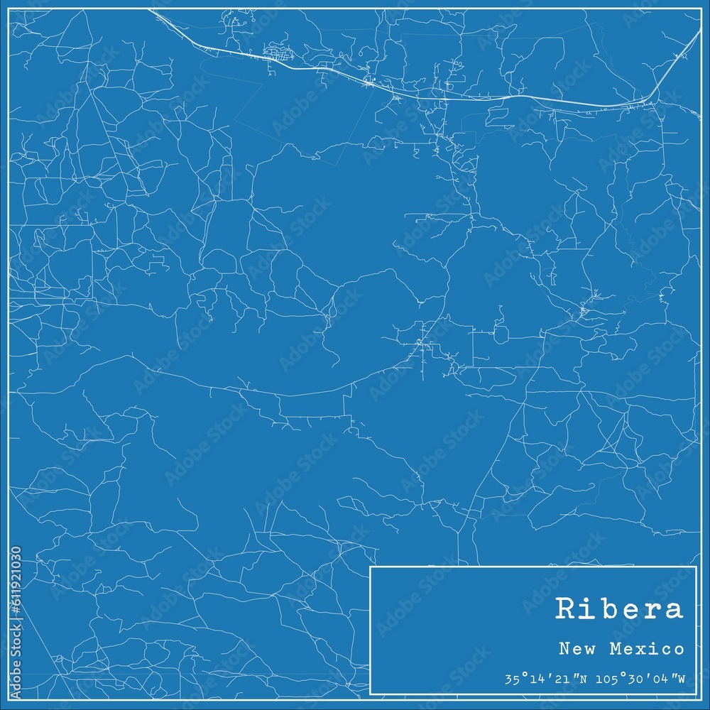 Blueprint US city map of Ribera, New Mexico. Blueprint US city map of Ribera, New Mexico.