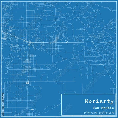 Wallpaper Mural Blueprint US city map of Moriarty, New Mexico. Torontodigital.ca