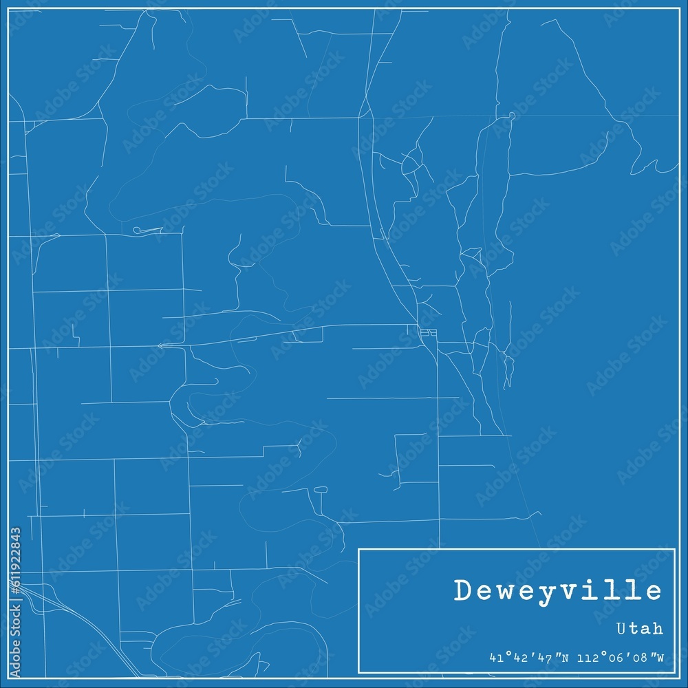 Blueprint US city map of Deweyville, Utah. Blueprint US city map of Deweyville, Utah.