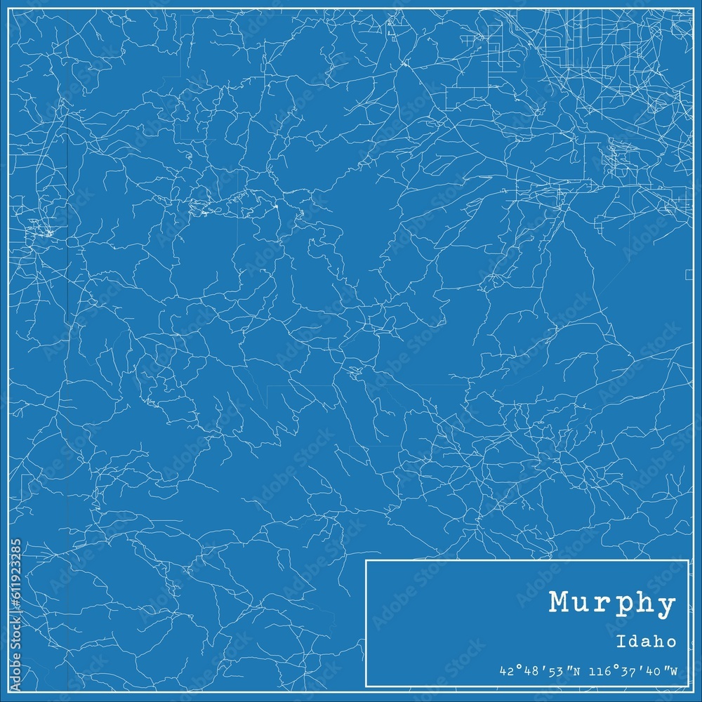Blueprint US city map of Murphy, Idaho. Blueprint US city map of Murphy, Idaho.