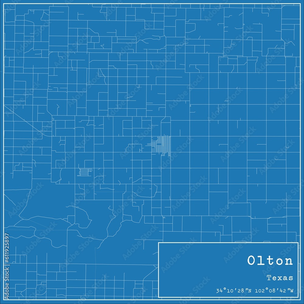 Blueprint US city map of Olton, Texas. Blueprint US city map of Olton, Texas.