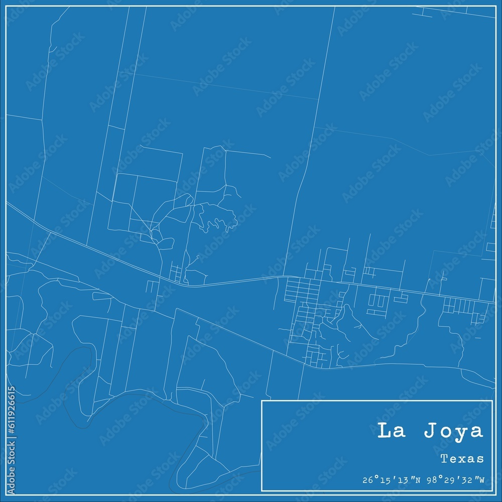 Blueprint US city map of La Joya, Texas. Stock Illustration Adobe Stock