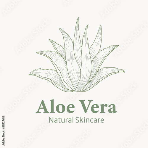 Aloe Vera Skincare Logo for Natural and Beauty Look