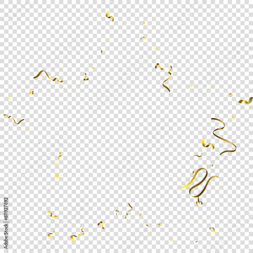 tinsel holiday Gold Foil serpentine ribbon star