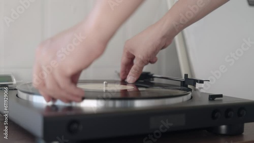 turntable with vinyl record