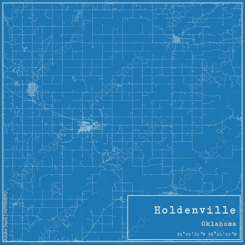 Wallpaper Mural Blueprint US city map of Holdenville, Oklahoma. Torontodigital.ca