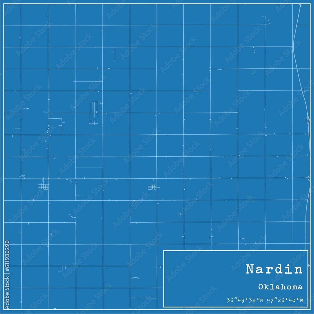 Blueprint US city map of Nardin, Oklahoma. Blueprint US city map of Nardin, Oklahoma.