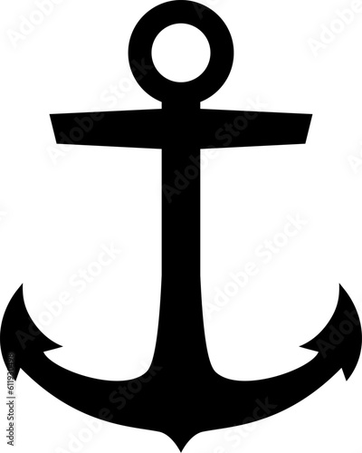 Illustration of vintage anchor isolated on white background. Nautical anchor