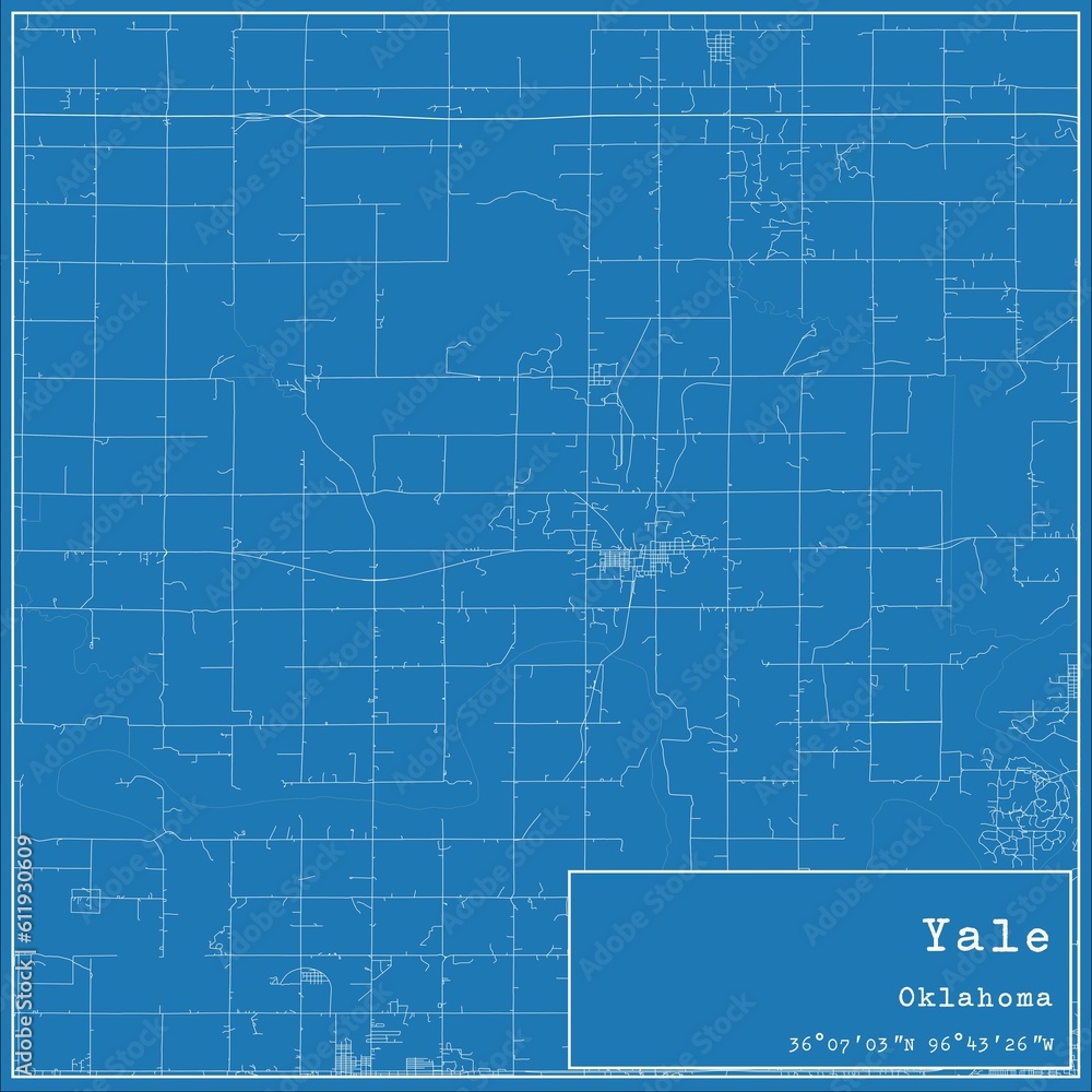 Blueprint US city map of Yale, Oklahoma. Blueprint US city map of Yale, Oklahoma.