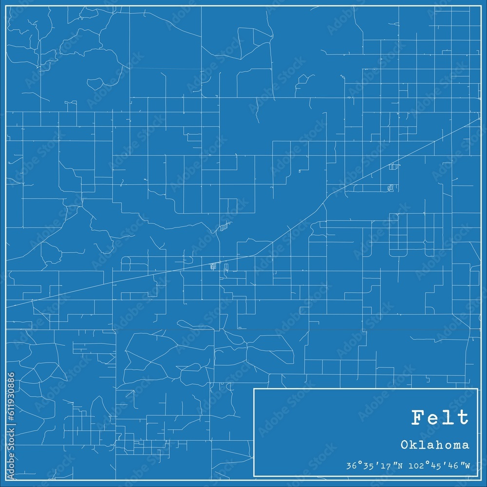 Blueprint US city map of Felt, Oklahoma. Blueprint US city map of Felt, Oklahoma.