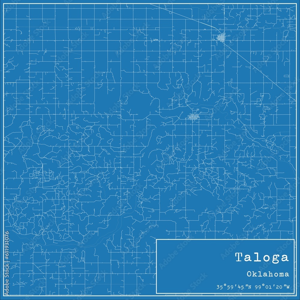 Blueprint US city map of Taloga, Oklahoma. Blueprint US city map of Taloga, Oklahoma.