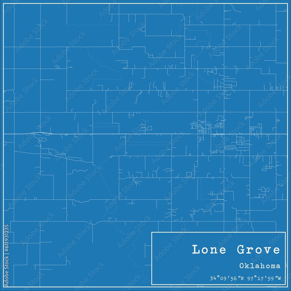 Blueprint US city map of Lone Grove, Oklahoma. Blueprint US city map of Lone Grove, Oklahoma.