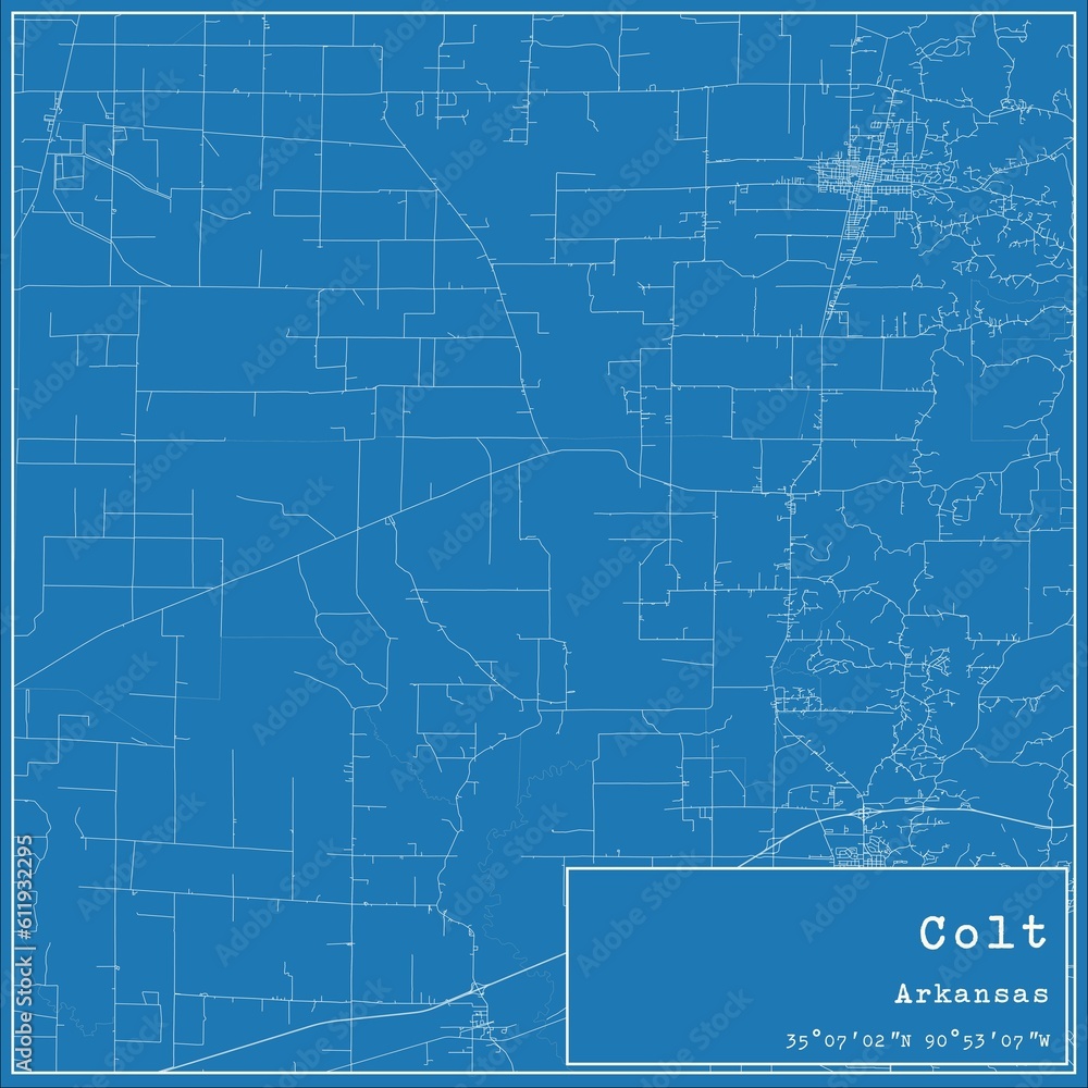 Blueprint US city map of Colt, Arkansas. Blueprint US city map of Colt, Arkansas.
