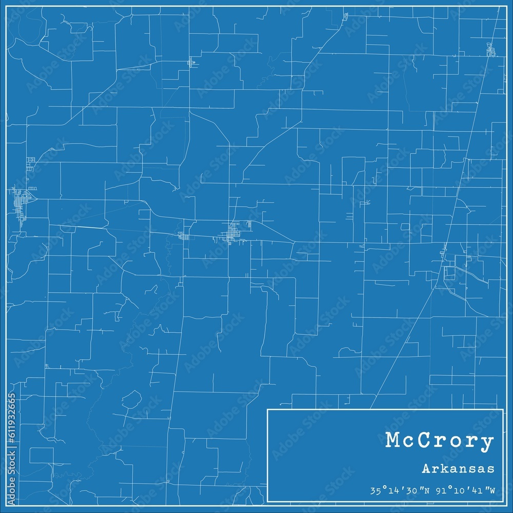 Blueprint US city map of McCrory, Arkansas. Blueprint US city map of McCrory, Arkansas.