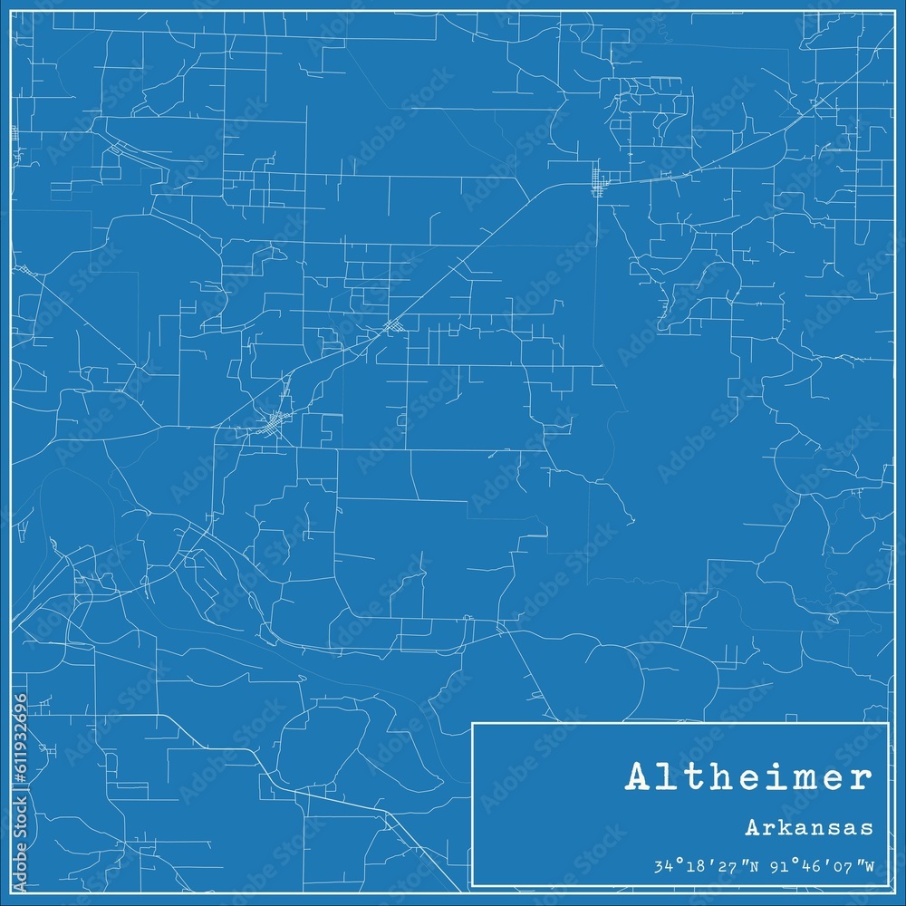 Blueprint US city map of Altheimer, Arkansas. Blueprint US city map of Altheimer, Arkansas.