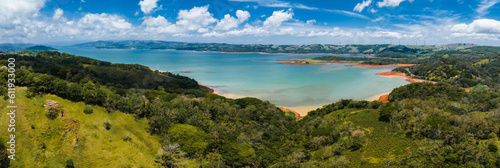 Aerial panorama of Lake Arenal situated in the northern highlands of Costa Rica.