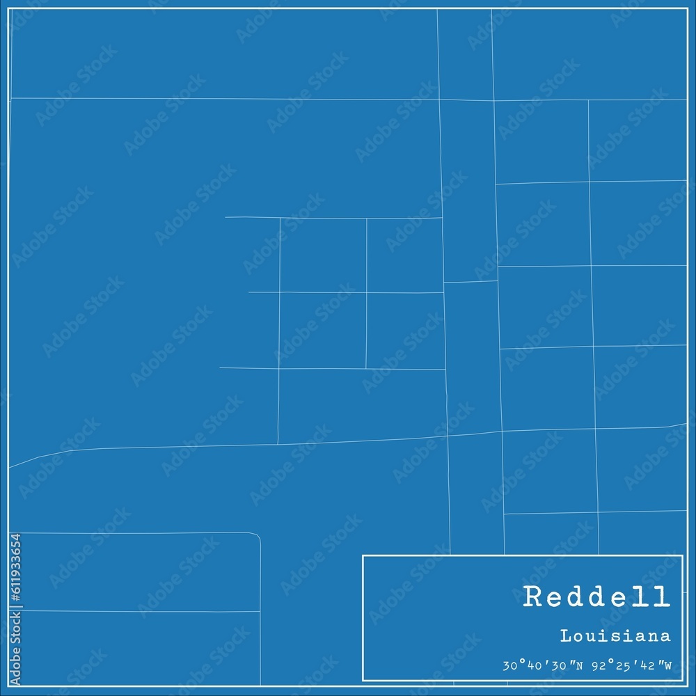 Blueprint US city map of Reddell, Louisiana. Blueprint US city map of Reddell, Louisiana.