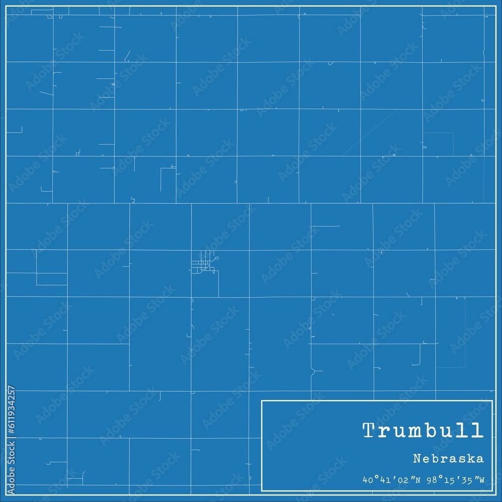 Blueprint US city map of Trumbull, Nebraska. Blueprint US city map of Trumbull, Nebraska.
