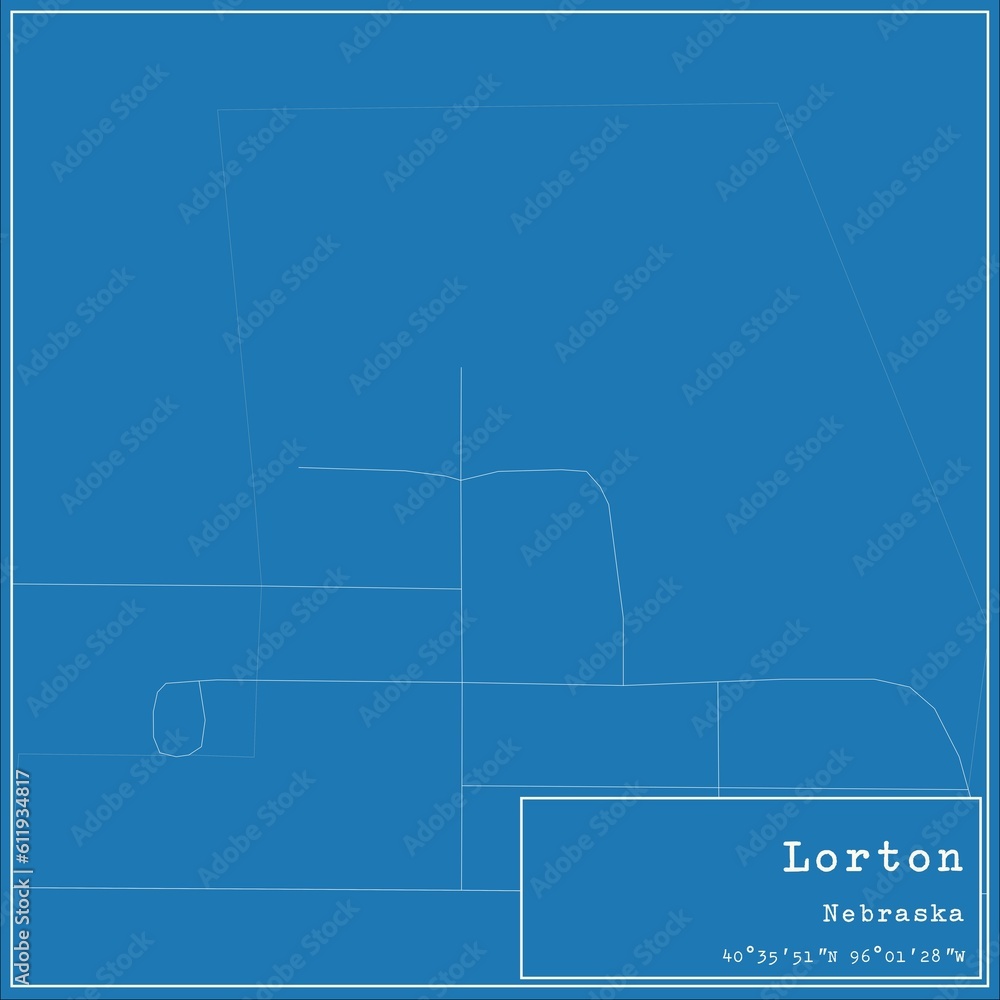 Blueprint US city map of Lorton, Nebraska. Blueprint US city map of Lorton, Nebraska.