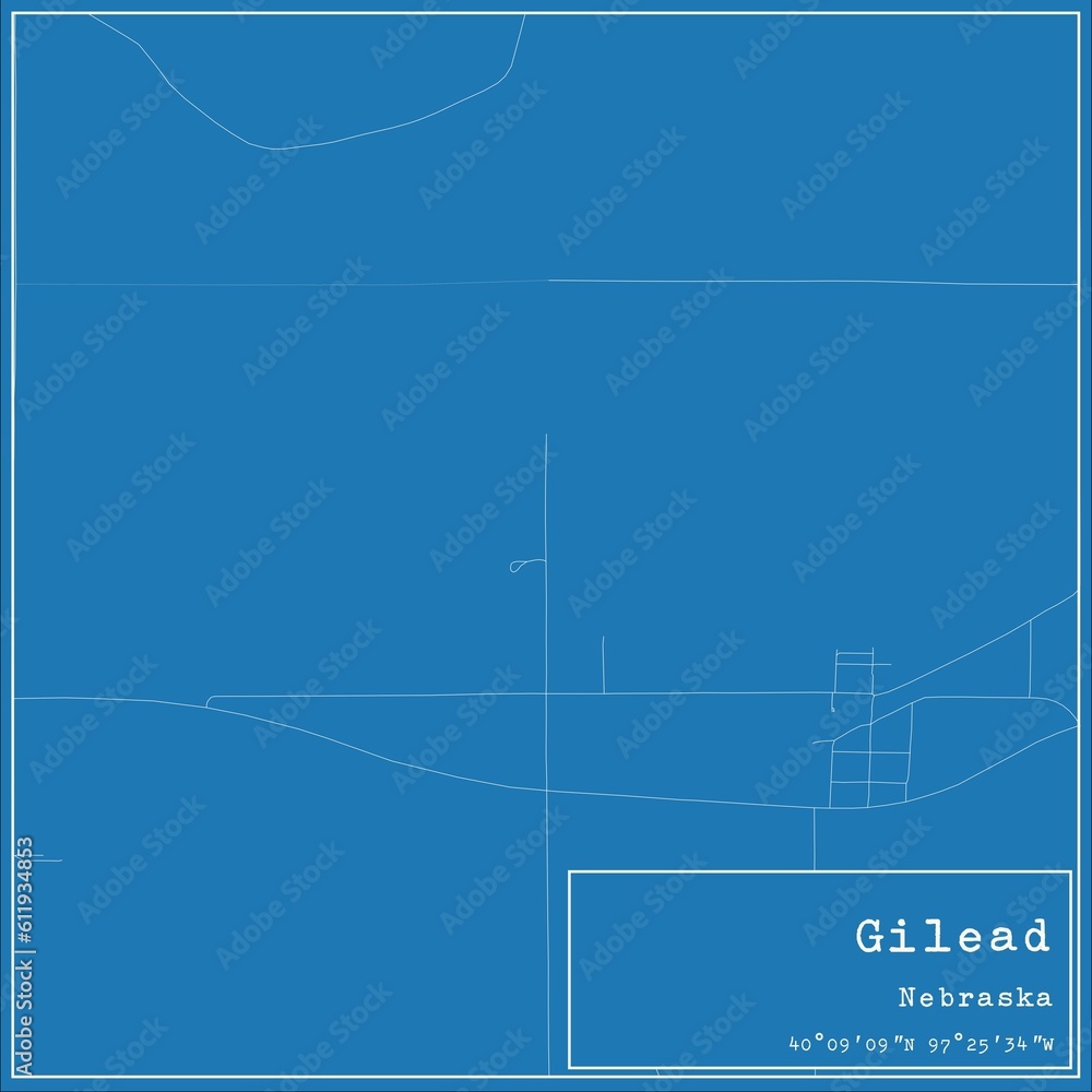 Blueprint US city map of Gilead, Nebraska. Blueprint US city map of Gilead, Nebraska.