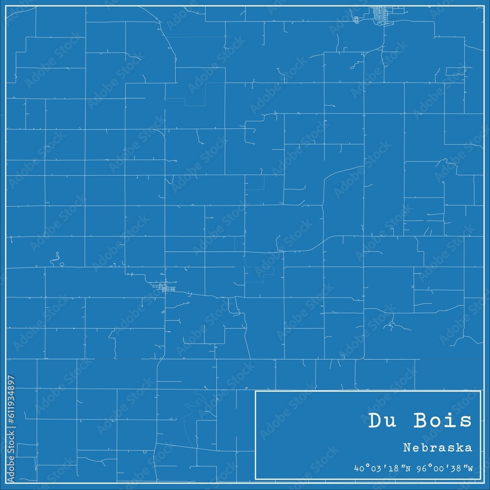 Blueprint US city map of Du Bois, Nebraska. Blueprint US city map of Du Bois, Nebraska.