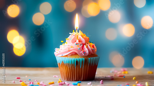 birthday cake with candles