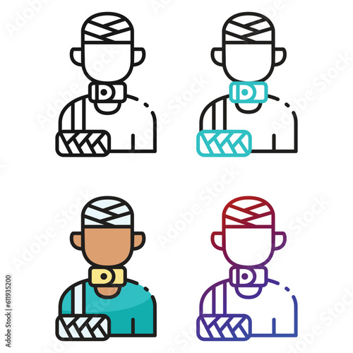 Victim icon design in four variation color