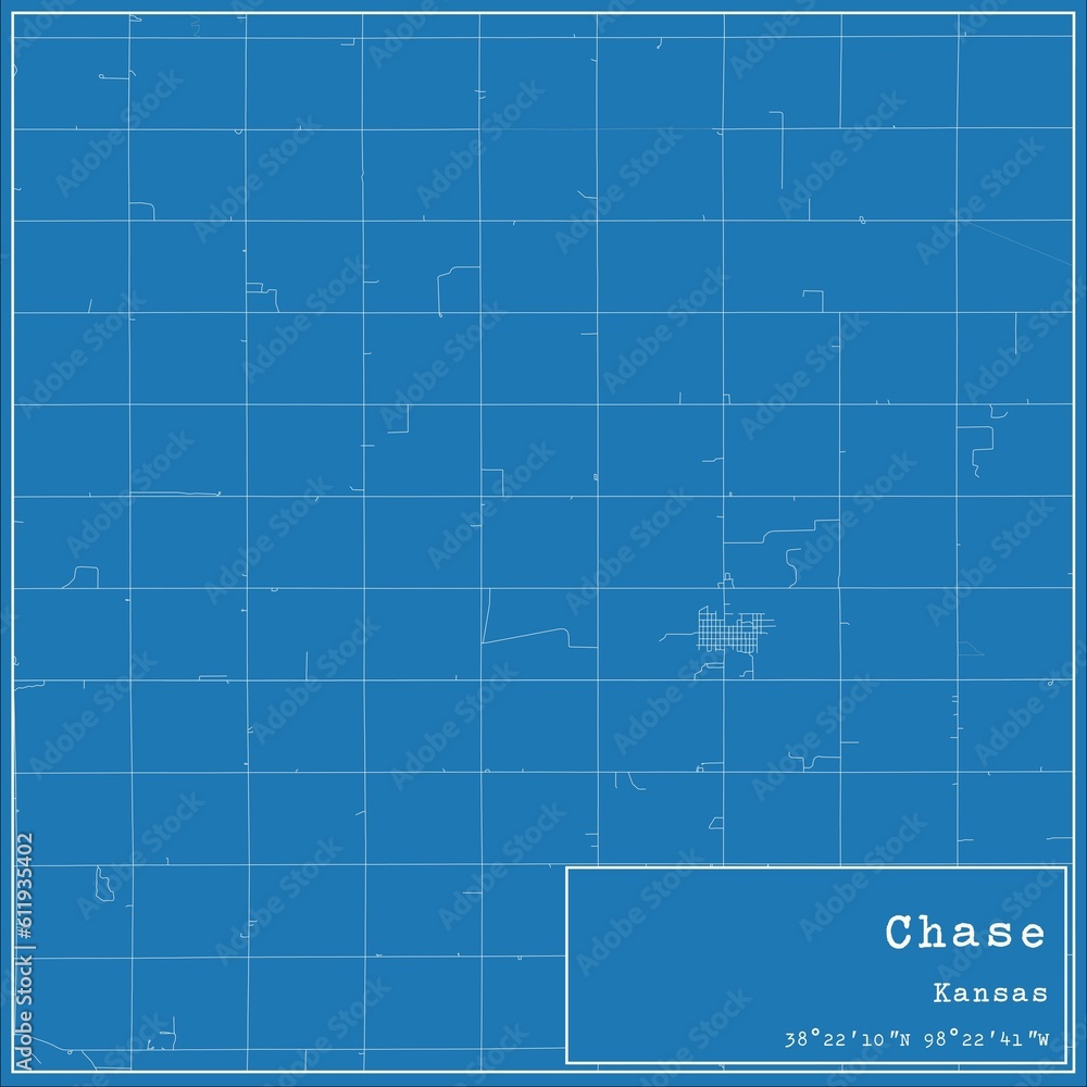 Blueprint US city map of Chase, Kansas. Blueprint US city map of Chase, Kansas.