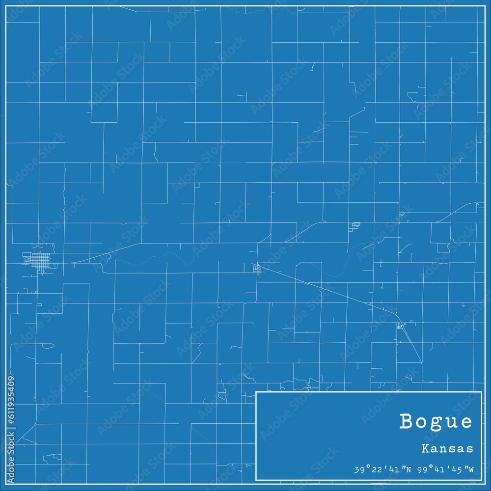 Blueprint US city map of Bogue, Kansas. Blueprint US city map of Bogue, Kansas.