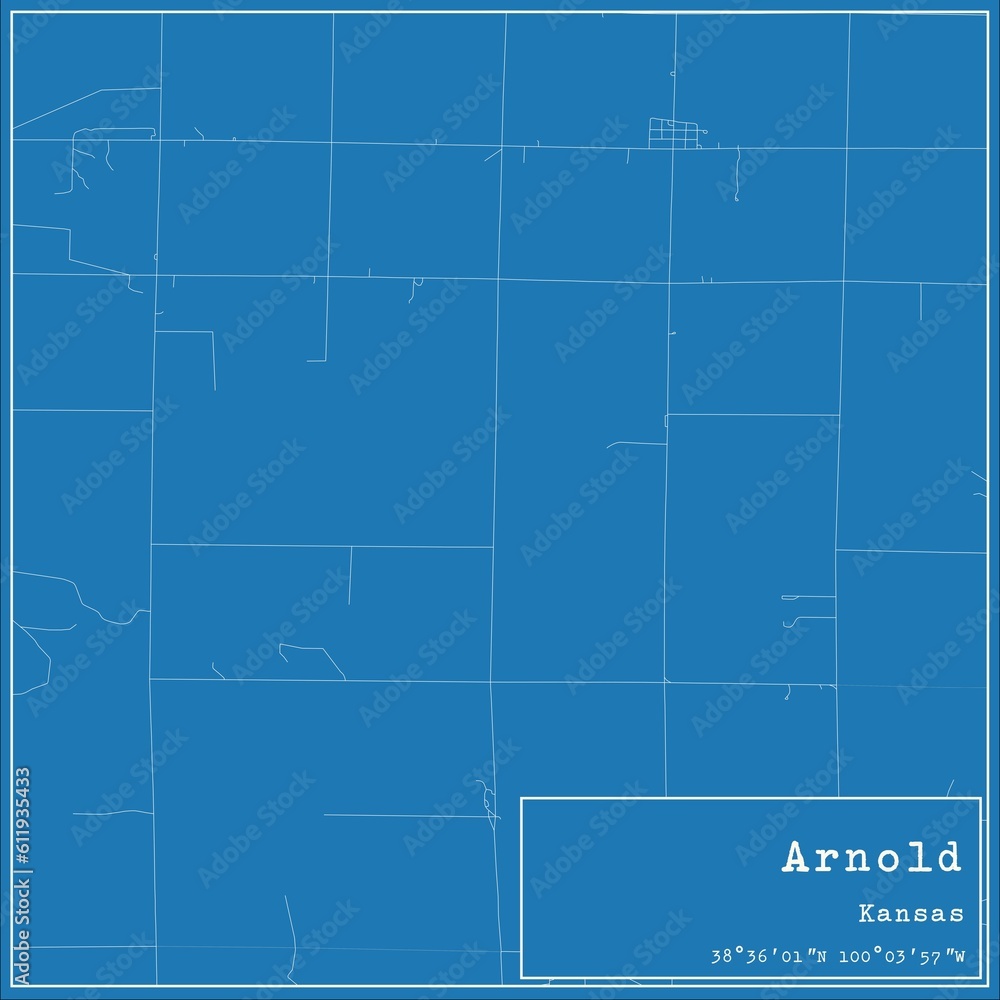 Blueprint US city map of Arnold, Kansas. Blueprint US city map of Arnold, Kansas.