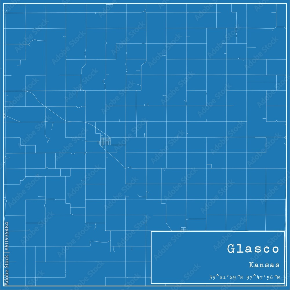 Blueprint US city map of Glasco, Kansas. Blueprint US city map of Glasco, Kansas.