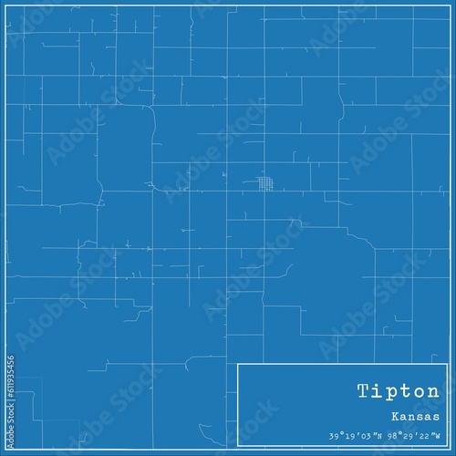 Wallpaper Mural Blueprint US city map of Tipton, Kansas. Torontodigital.ca