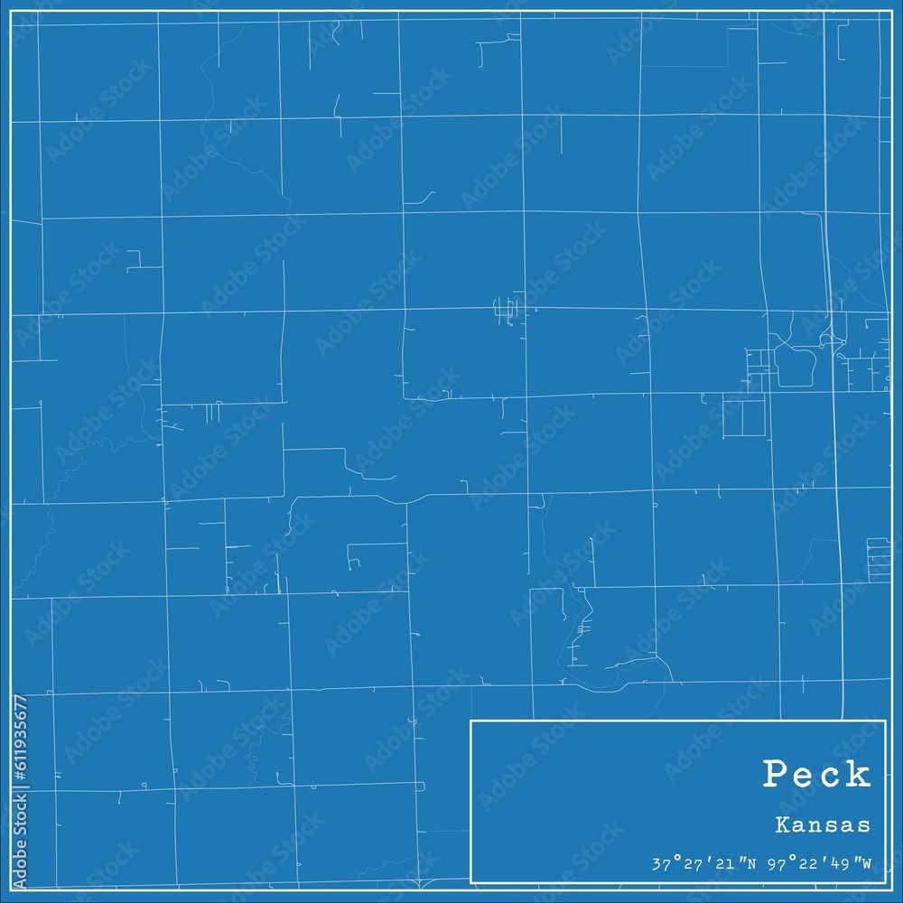 Blueprint US city map of Peck, Kansas. Blueprint US city map of Peck, Kansas.