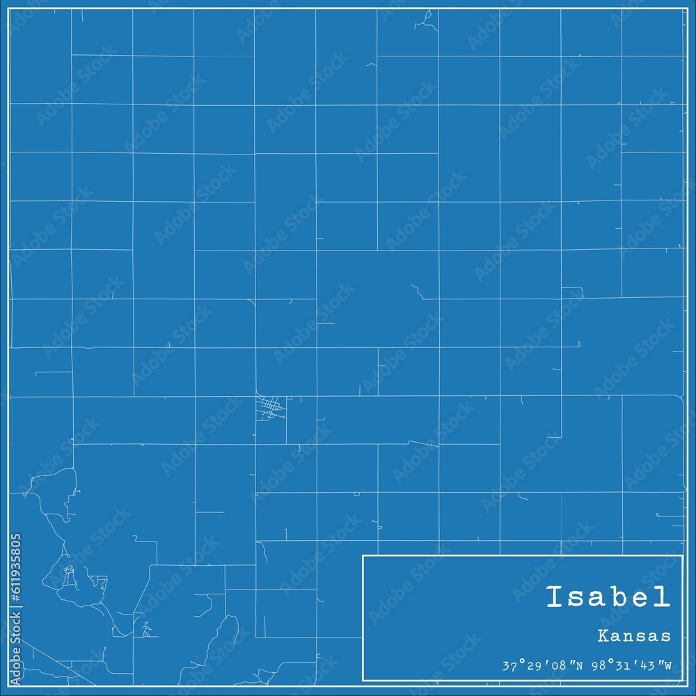 Blueprint US city map of Isabel, Kansas. Blueprint US city map of Isabel, Kansas.