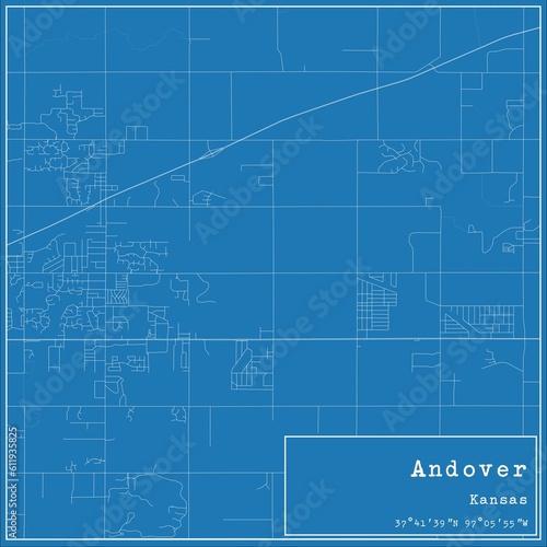 Wallpaper Mural Blueprint US city map of Andover, Kansas. Torontodigital.ca