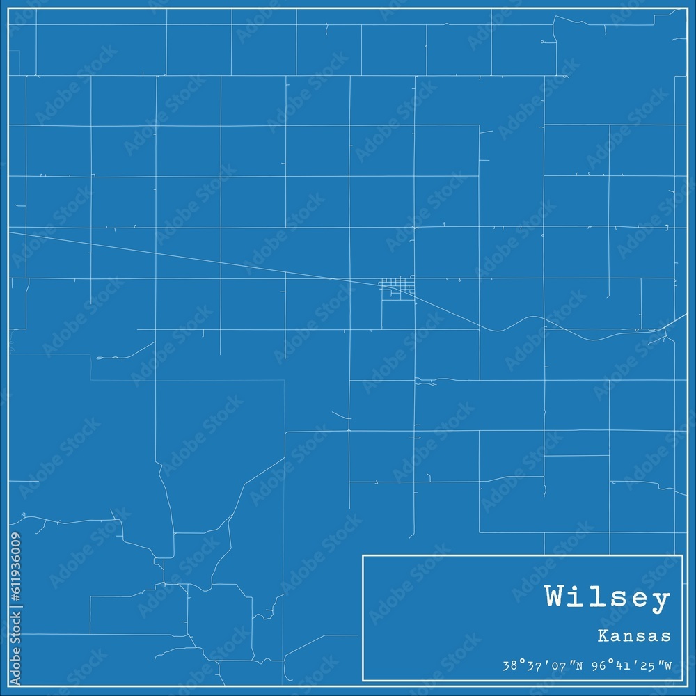 Blueprint US city map of Wilsey, Kansas. Blueprint US city map of Wilsey, Kansas.