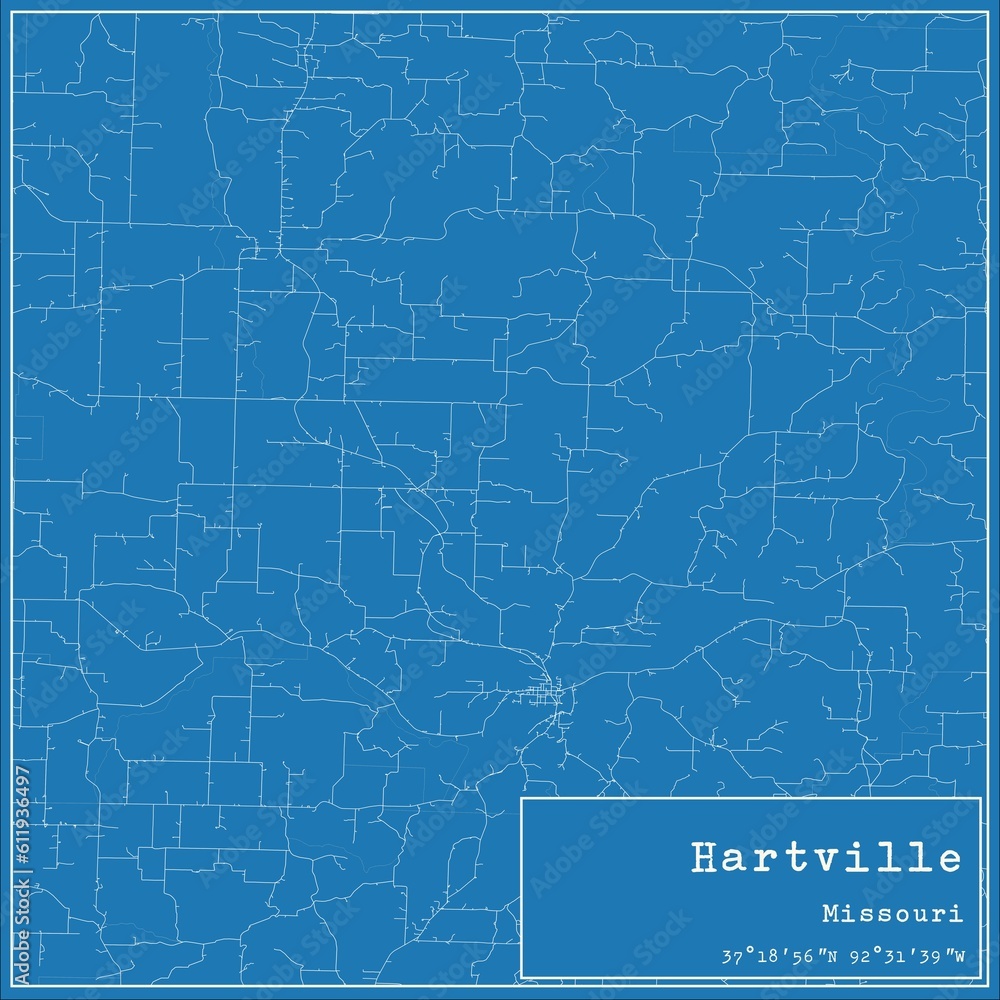 Blueprint US city map of Hartville, Missouri. Blueprint US city map of Hartville, Missouri.