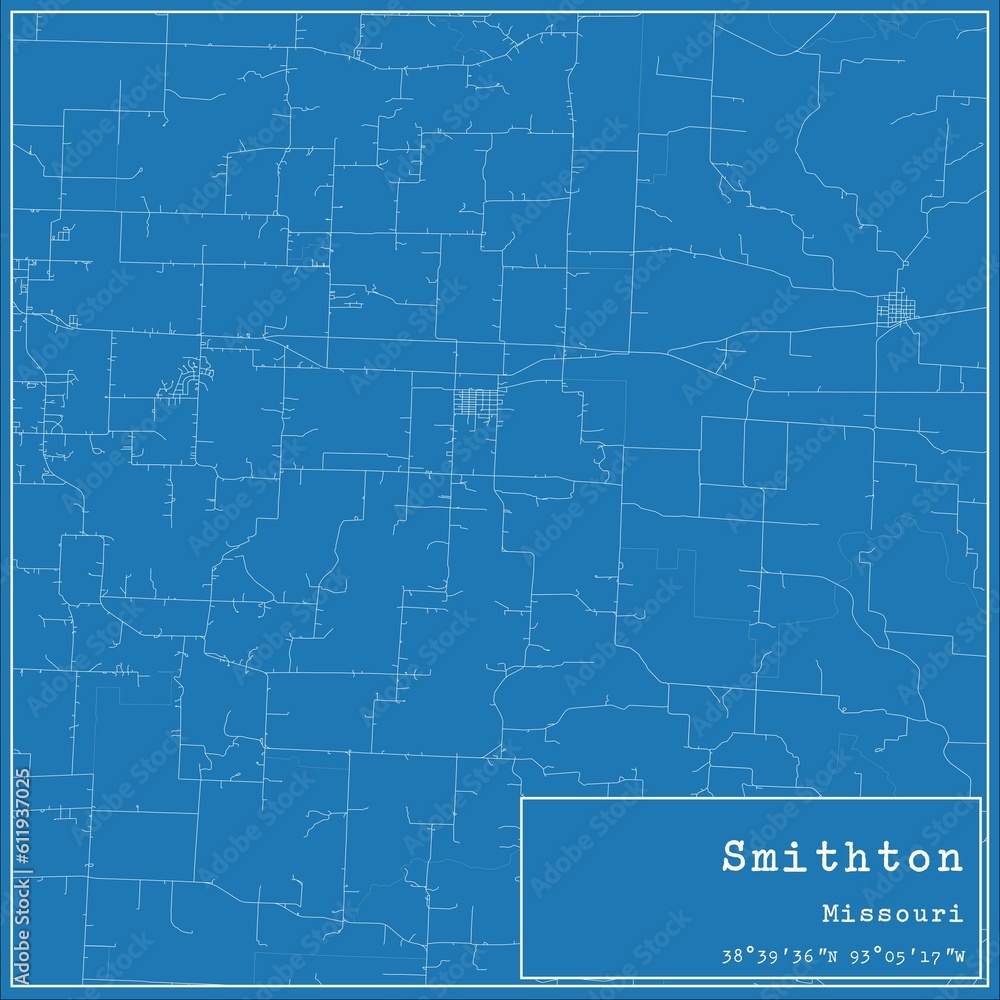 Blueprint US city map of Smithton, Missouri. Blueprint US city map of Smithton, Missouri.
