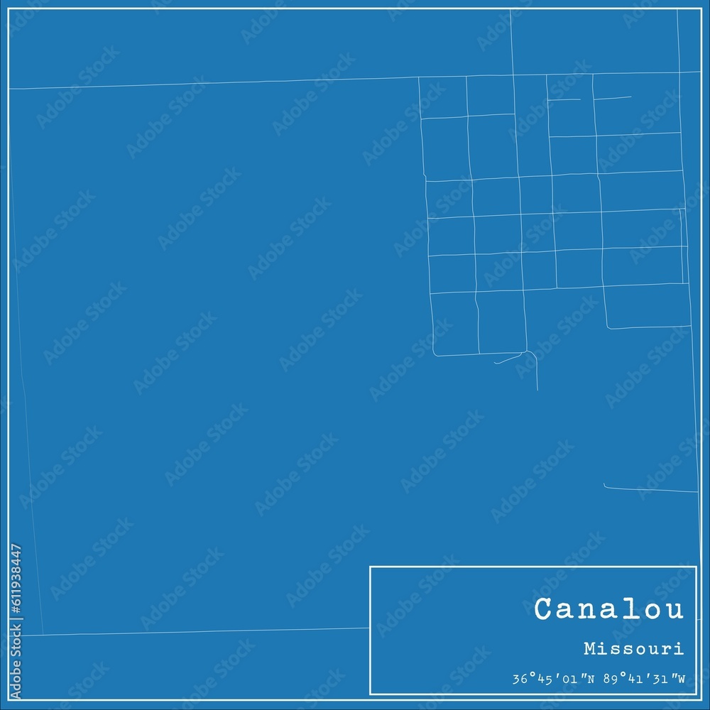 Blueprint US city map of Canalou, Missouri. Blueprint US city map of Canalou, Missouri.