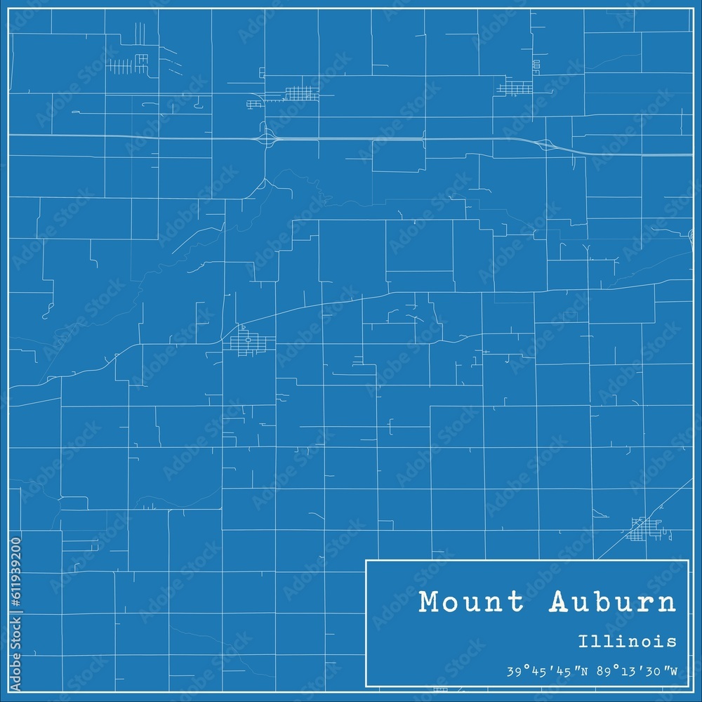 Blueprint US city map of Mount Auburn, Illinois. Blueprint US city map of Mount Auburn, Illinois.