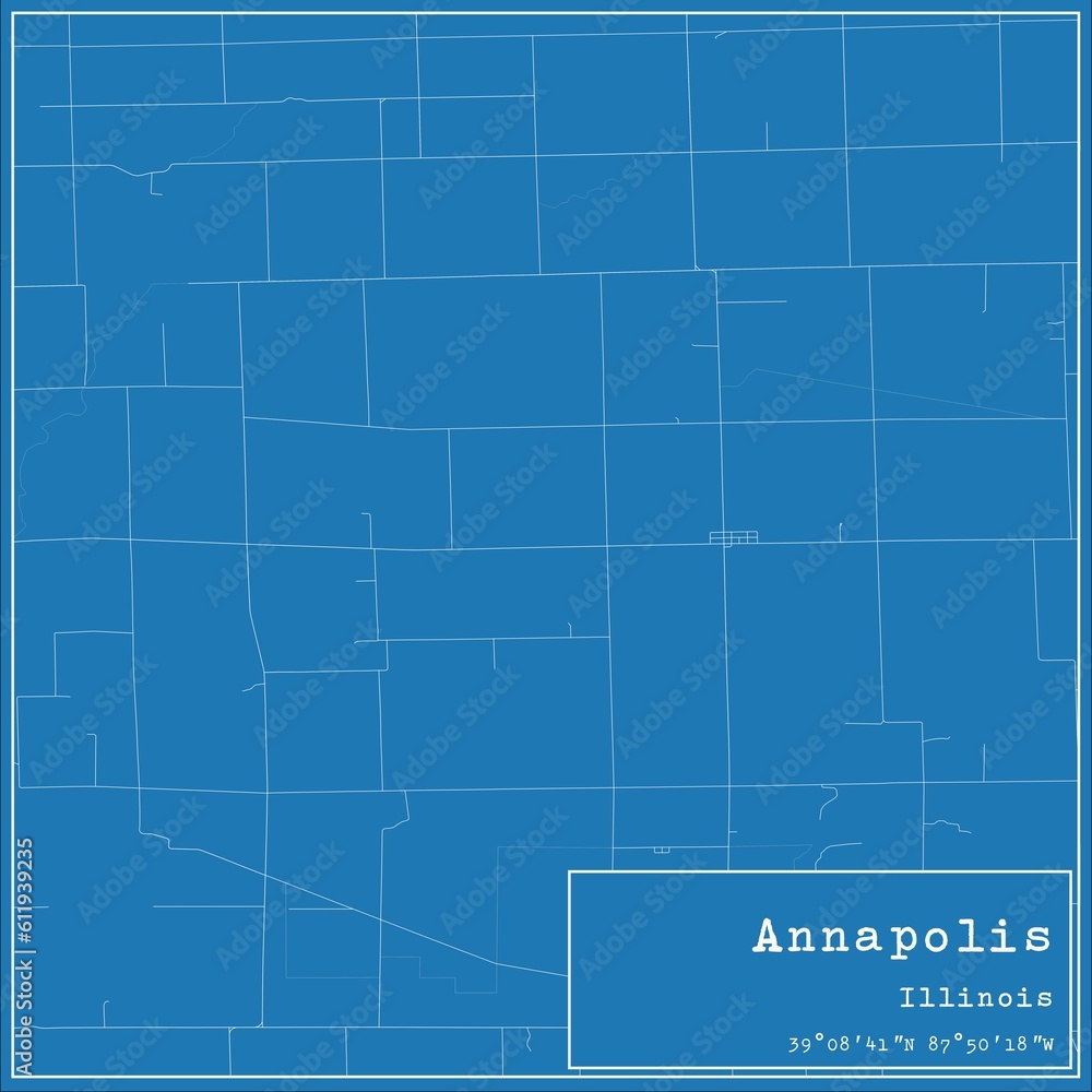 Blueprint US city map of Annapolis, Illinois. Blueprint US city map of Annapolis, Illinois.