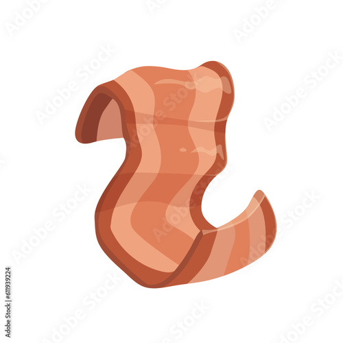 bacon isolated on white background