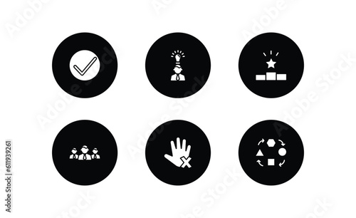 startup stategy and filled icons set. startup stategy and filled icons pack included success, entrepreneur, pedestal, team, restrict, adaptation vector.