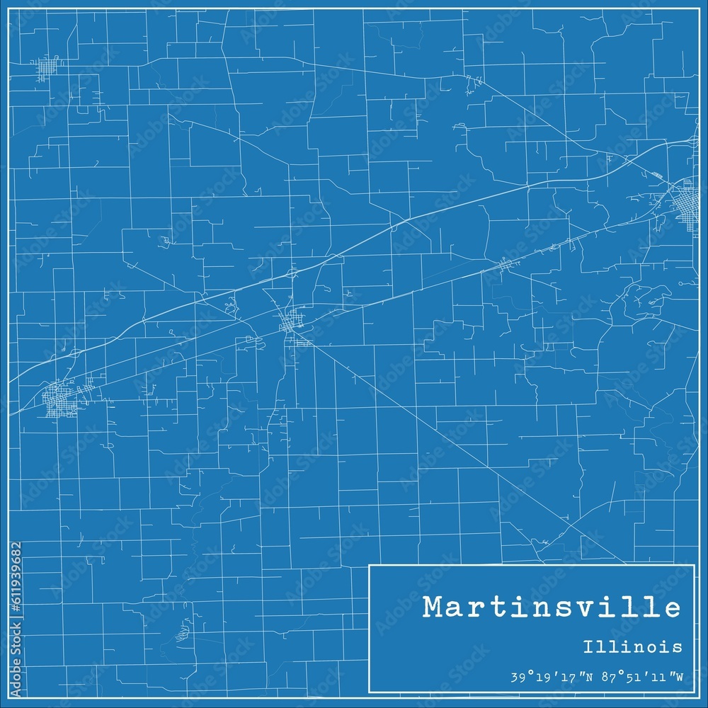 Blueprint US city map of Martinsville, Illinois. Blueprint US city map of Martinsville, Illinois.