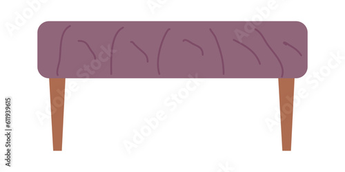 Upholstered furniture for the house, a banquette. Banner design, flyers. Vector flat illustration...
