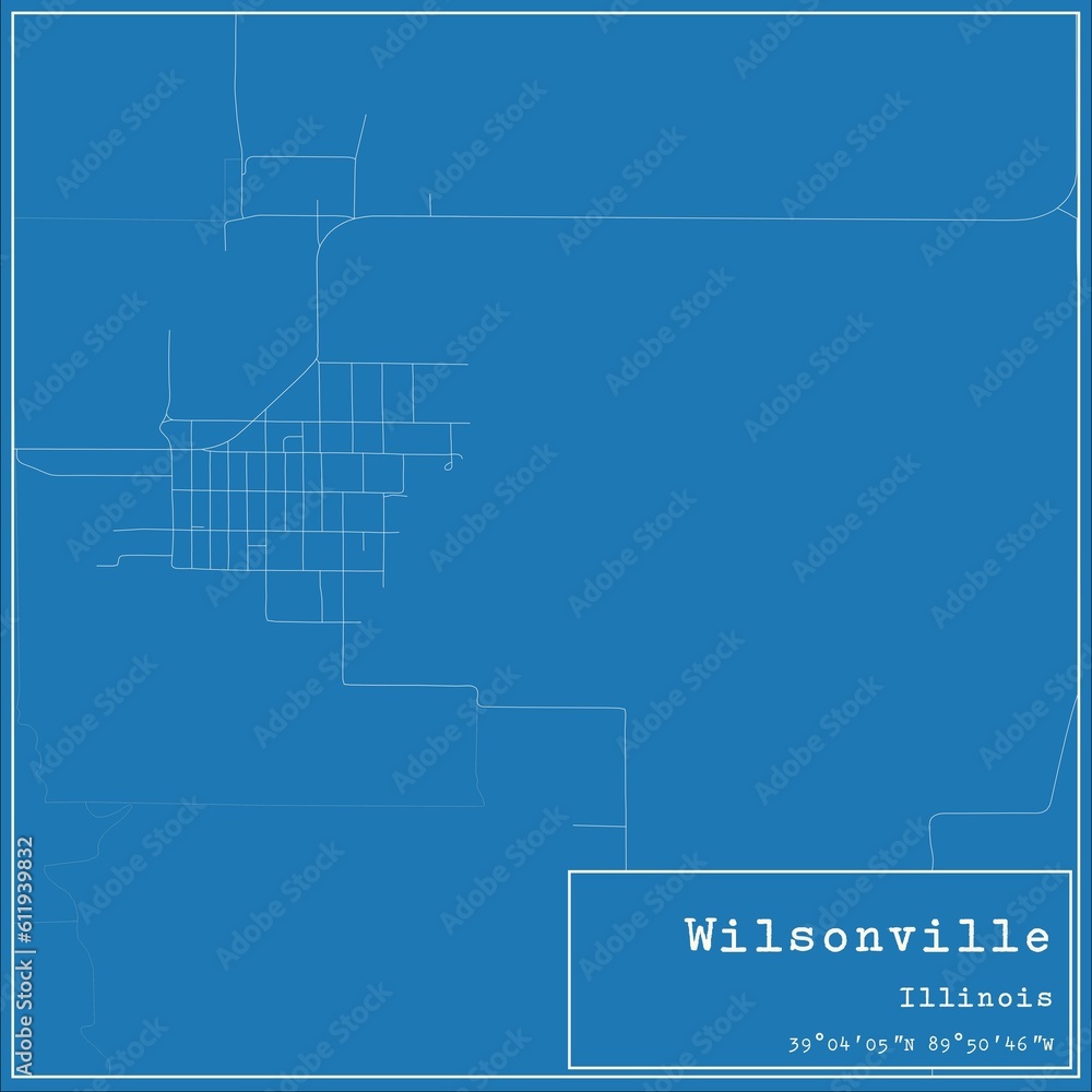 Blueprint US city map of Wilsonville, Illinois. Blueprint US city map of Wilsonville, Illinois.
