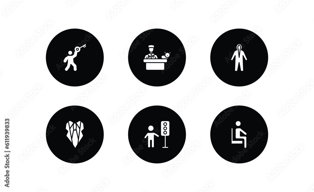 people filled icons set. people filled icons pack included man with big key, vet with cat, protective suit, elegance, traffic hand, sit down vector. people filled icons set. people filled icons pack included man with big key, vet with cat, protective suit, elegance, traffic hand, sit down vector.